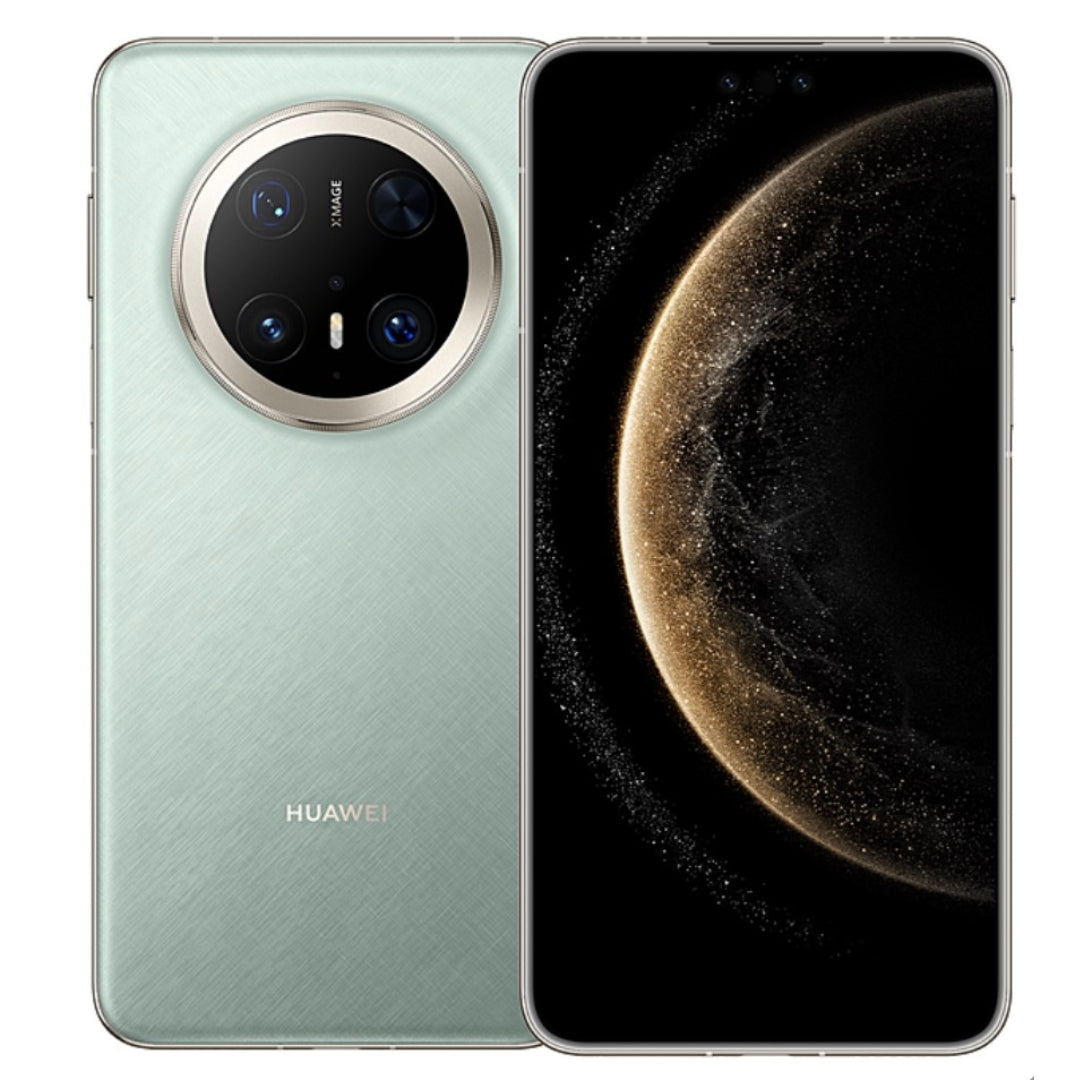 Green Huawei mate 70 pro+ smartphone on a white background