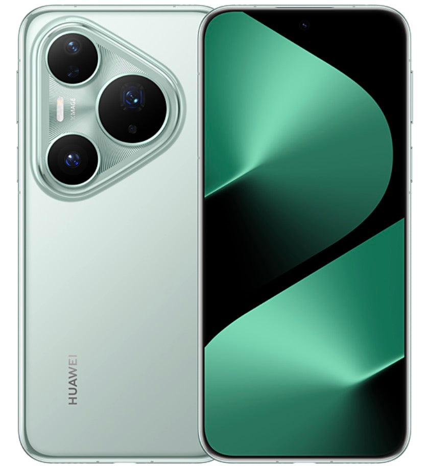 Green Huawei Pura 80 pro+ smartphone with white background