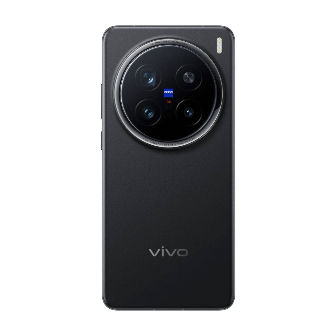 Black Vivo x200 pro smartphone on a white background