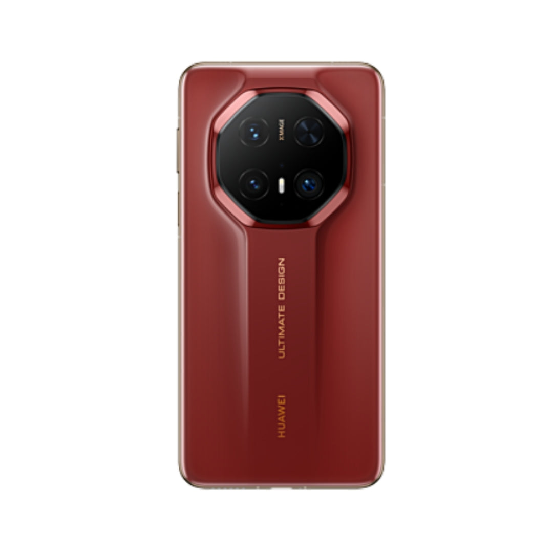 Red Huawei mate 70 RS smartphone on a white background