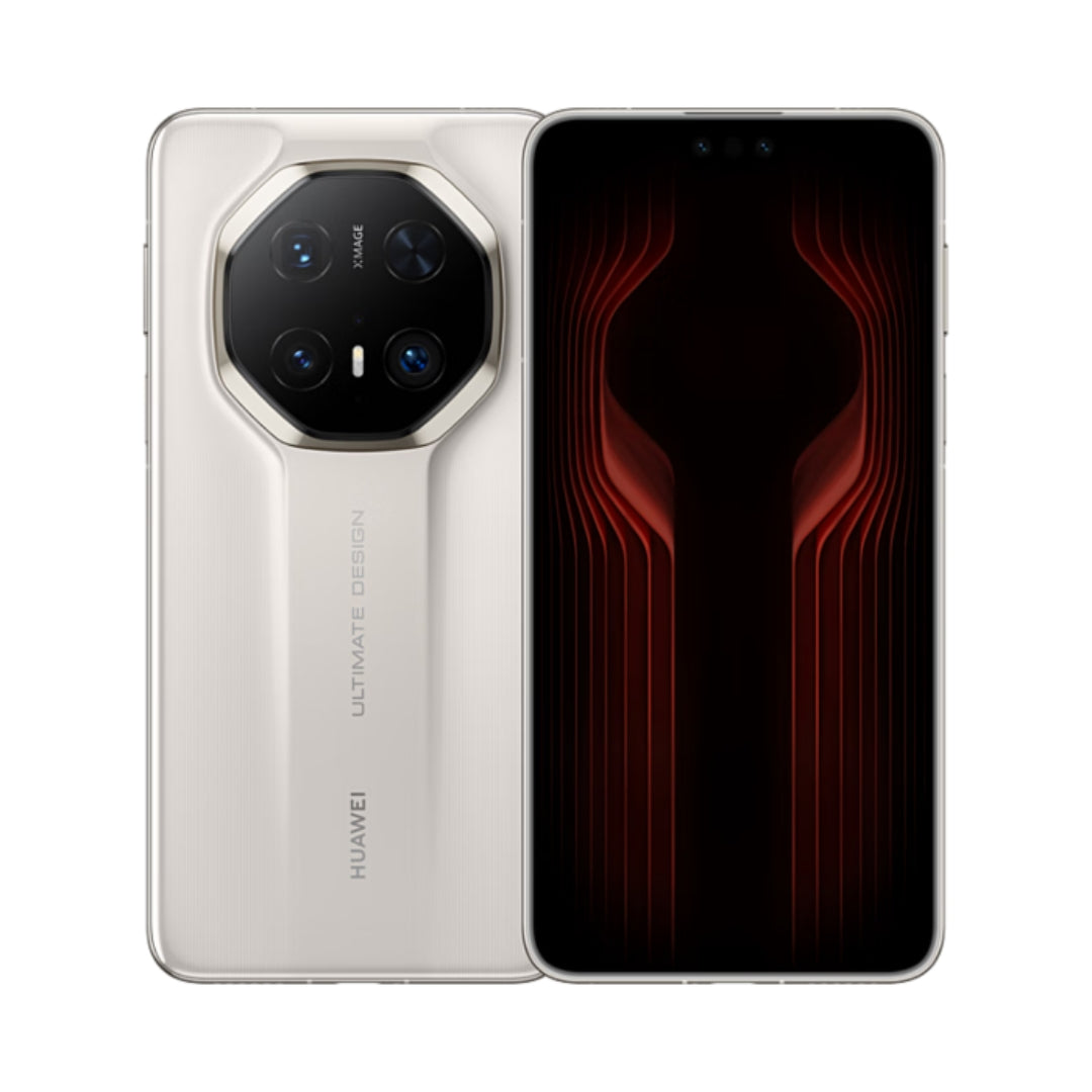 White Huawei mate 70 RS smartphone on a white background