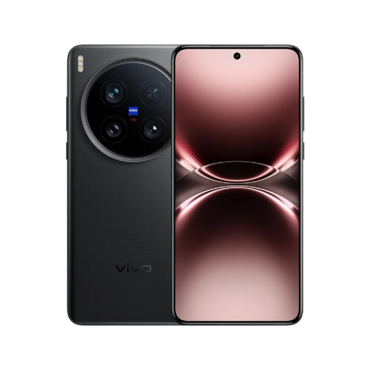 Black Vivo X200 ultra smartphone with white background 