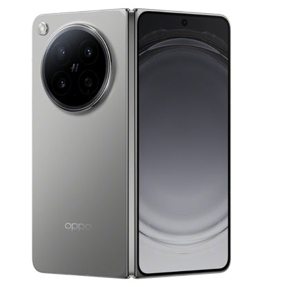 Oppo smartphone with a reflective surface on a white background