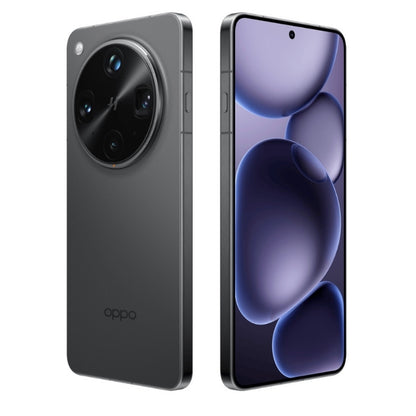 Oppo smartphone showing front and back on a white background