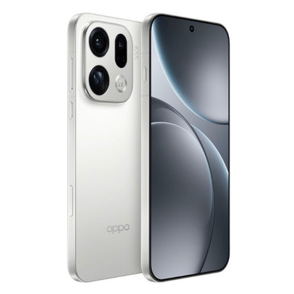 Oppo smartphone showing front and back views on a white background