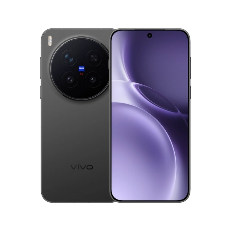 Vivo smartphone showing front and back on a white background