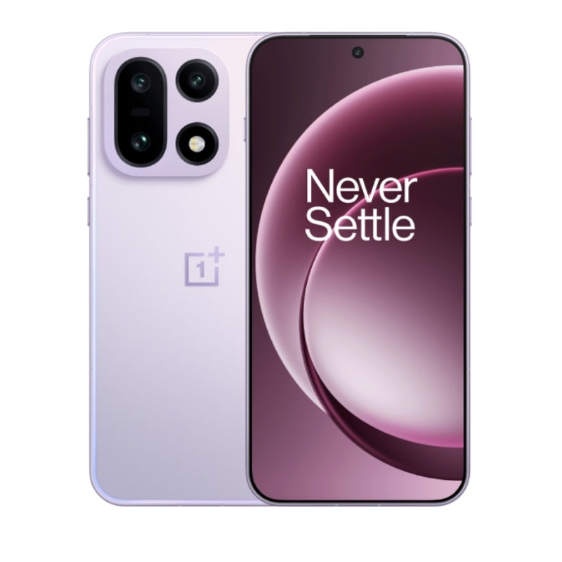 OnePlus smartphone showing front and back on a white background