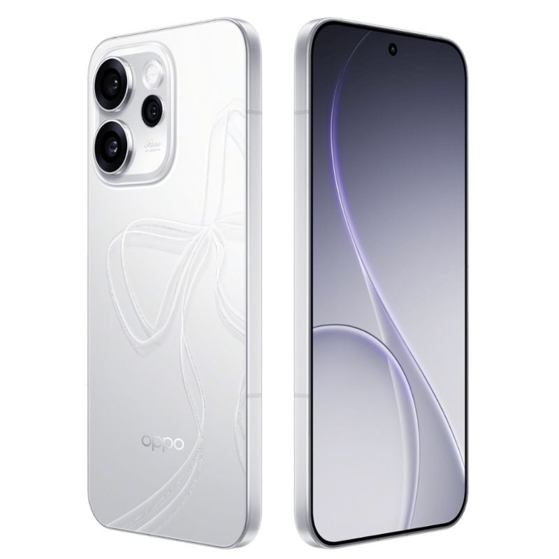 Two views of a smartphone, one showing the back with a camera and the other showing the front screen.