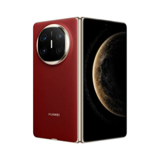 red Huawei mate x6 smartphone on a white background